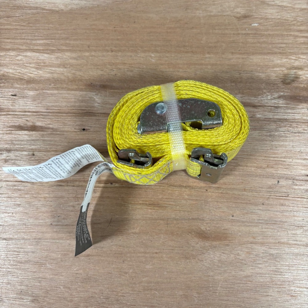 DC Cargo 2" x 12' Series E/A Cam Strap with Spring E Fittings 212CBSSEF Yellow
